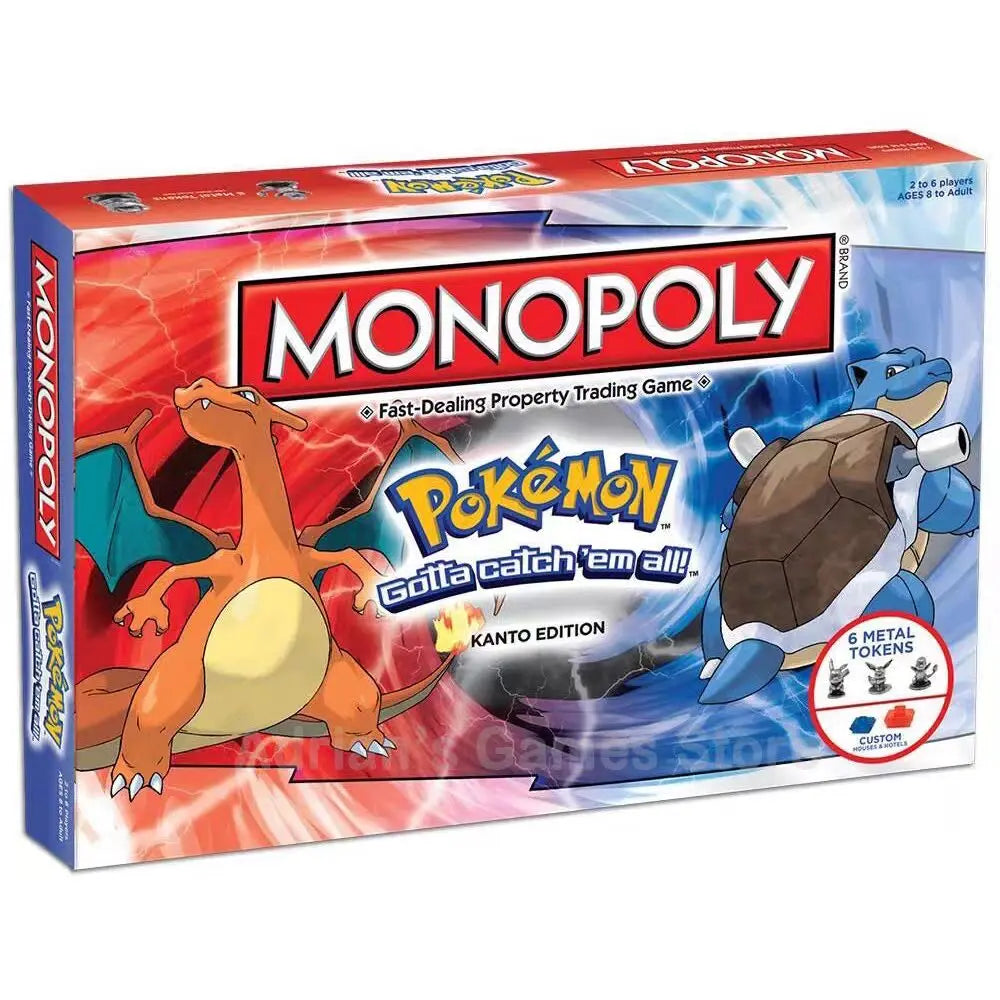 Pokémon City Urban Edition Monopoly Johto Edition English Edition Children's Board Game.