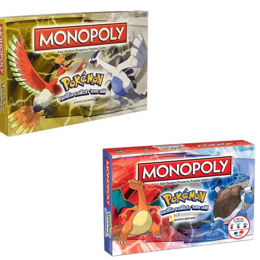 Pokémon City Urban Edition Monopoly Johto Edition English Edition Children's Board Game.