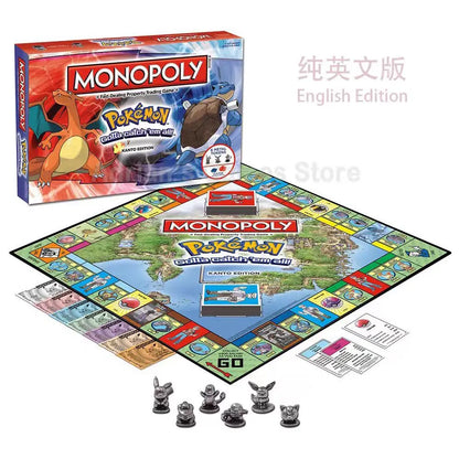 Pokémon City Urban Edition Monopoly Johto Edition English Edition Children's Board Game.