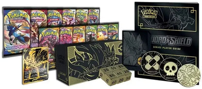 Pokemon Cards Original Trading PTCG Cartoon English Black Gold Sword Shield Gift Box Sword Dog CangXiang Zang Marante Child Gift.