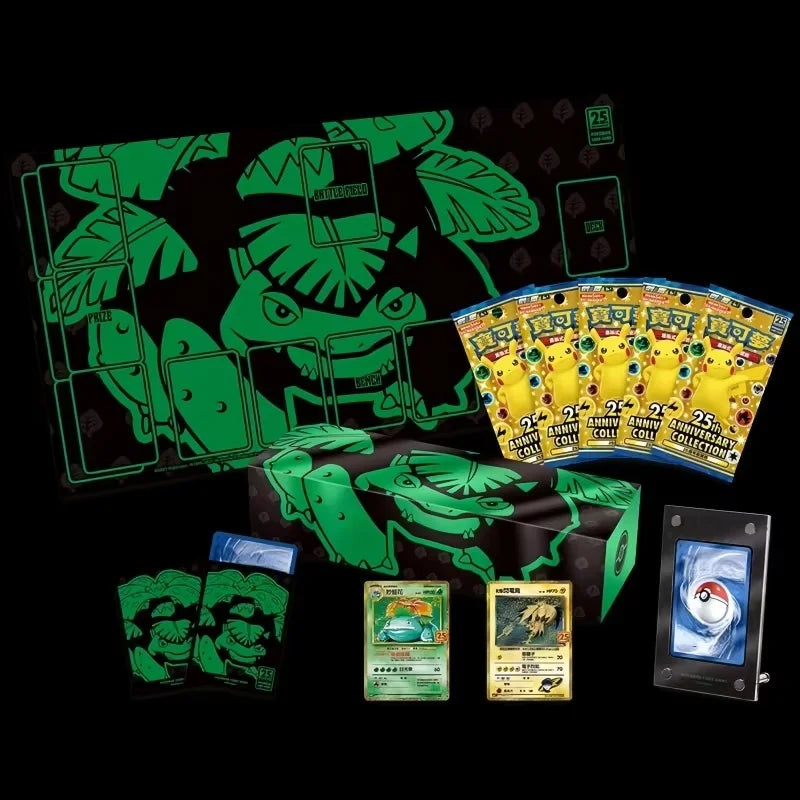 Original Ptcg Card Traditional Chinese 25th Anniversary Collection Gift Box Shanaido Venusaur Gardevoir Booster Bag Toy CardGift.