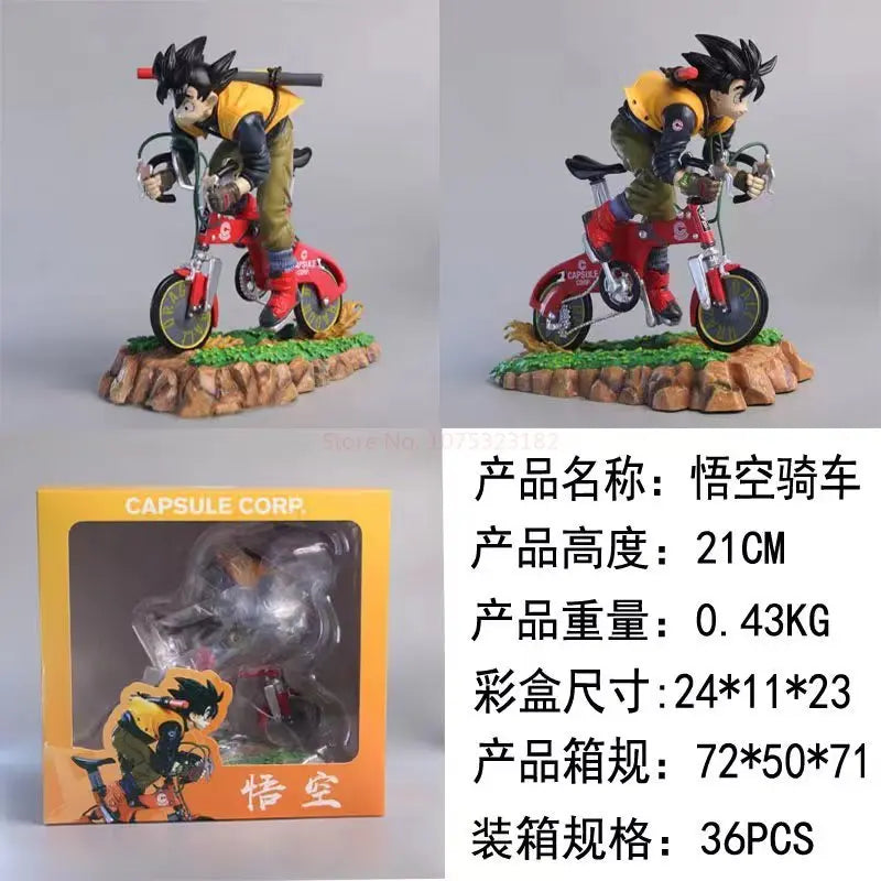 20cm Goku Dragon Ball Figures Gk Son Goku Cycling Action Figures Pvc Anime Collectible Toys Model Birthday Ornamen Doll Gifts