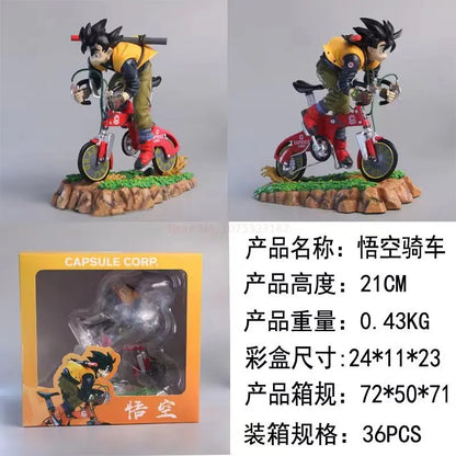 20cm Goku Dragon Ball Figures Gk Son Goku Cycling Action Figures Pvc Anime Collectible Toys Model Birthday Ornamen Doll Gifts