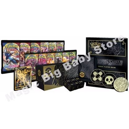 Pokemon Cards Original Trading PTCG Cartoon English Black Gold Sword Shield Gift Box Sword Dog CangXiang Zang Marante Child Gift.