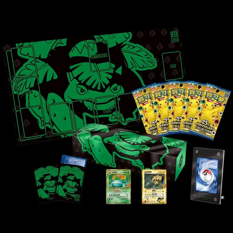 Original Ptcg Card Traditional Chinese 25th Anniversary Collection Gift Box Shanaido Venusaur Gardevoir Booster Bag Toy CardGift.