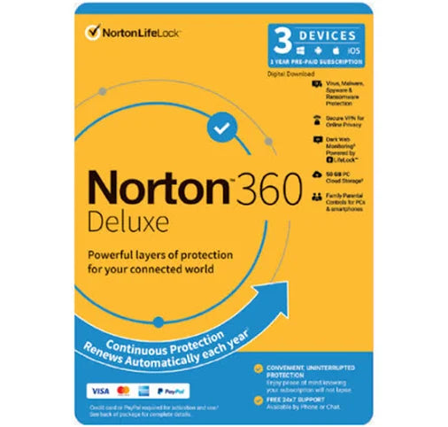 Norton 360 Deluxe Dark Web Monitoring 3 Devices 1Y Email Key